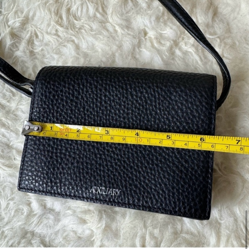 Aritzia AUXILIARY Micro Calisch Black Pebbled Leather Crossbody Bag - Picture 7 of 8